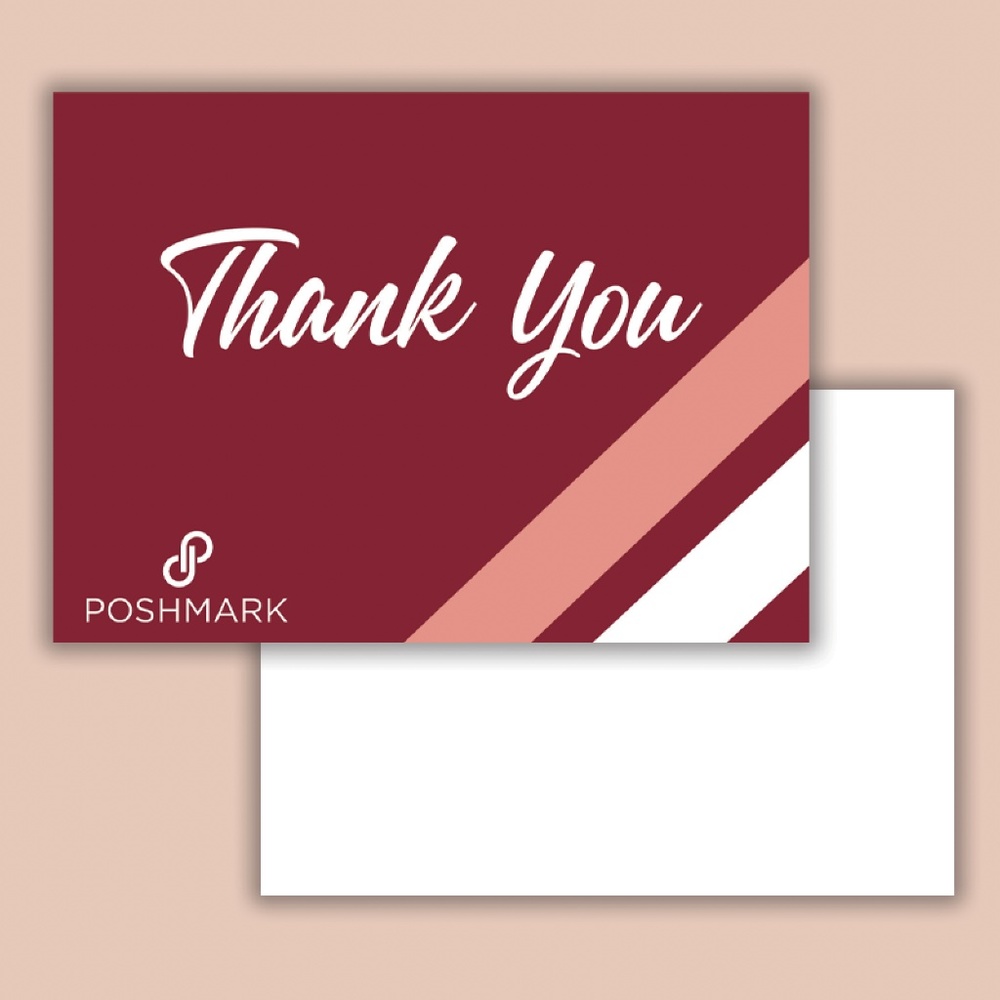 Poshmark Thank You Cards 50 Count - Picture 2 of 5